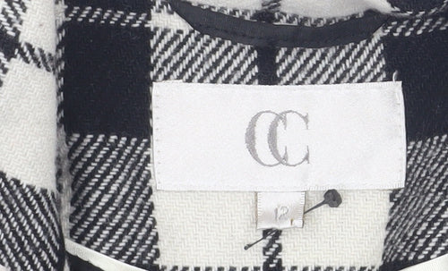 CC Women's Black and White Check Blazer - Size P