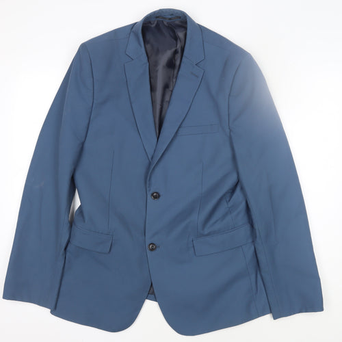 Topman Men's Blue Slim Fit Blazer Jacket 40