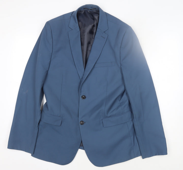 Topman Men's Blue Slim Fit Blazer Jacket 40