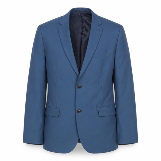 Front view of Topman Men's Blue Slim Fit Blazer Jacket 40