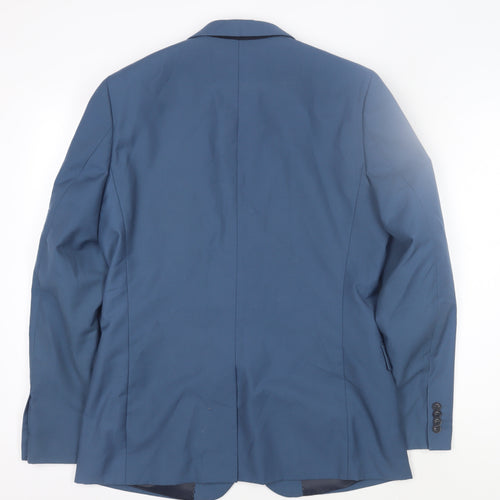 Topman Men's Blue Slim Fit Blazer Jacket 40