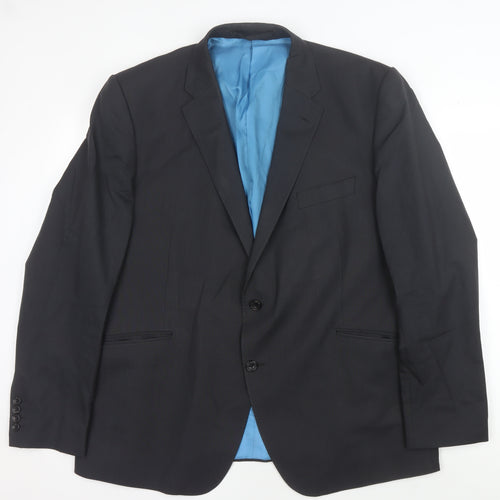 Marks and Spencer Men's Grey Suit Jacket 46R Single-Breasted