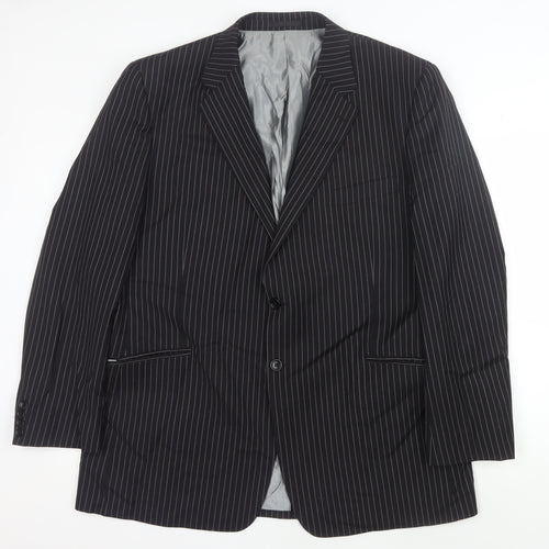 Charlton Gray Men's Black Striped Suit Jacket 46R