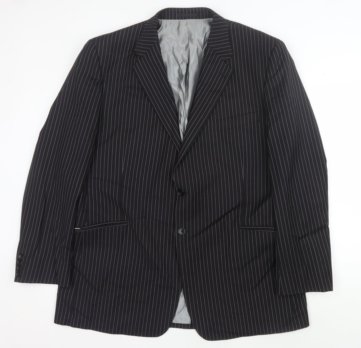 Charlton Gray Men's Black Striped Suit Jacket 46R