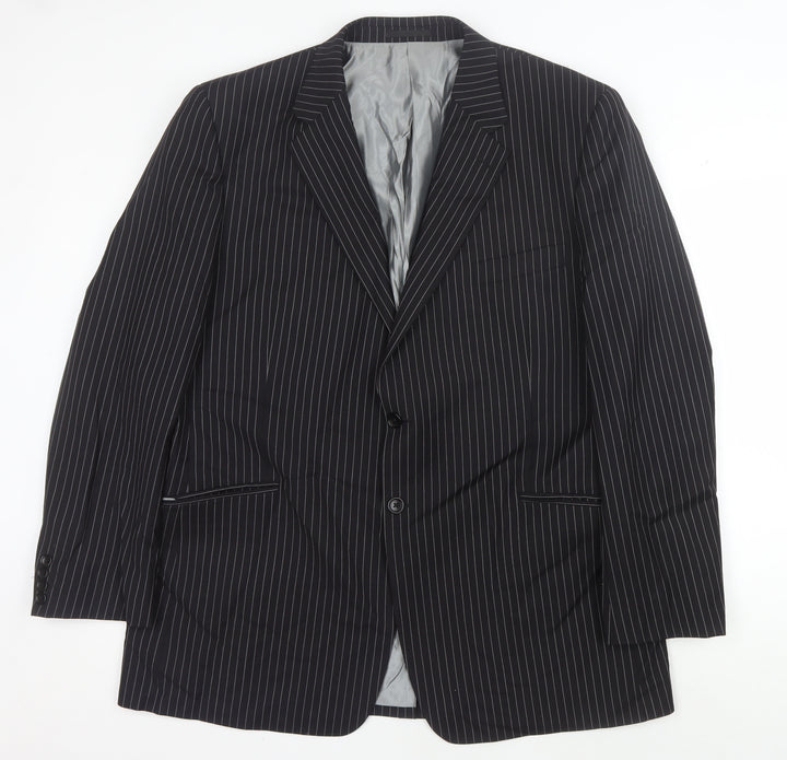 Charlton Gray Men's Black Striped Suit Jacket 46R
