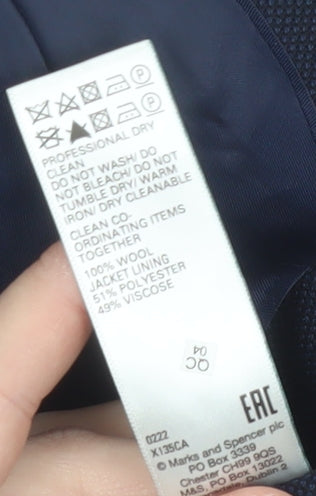 Marks and Spencer Men's Blue 46 Regular Suit Jacket