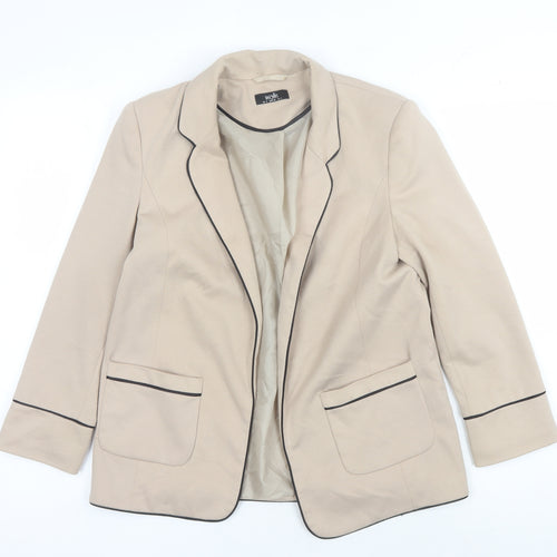 Wallis Beige Suit Jacket Women's Size 8 Long Sleeve