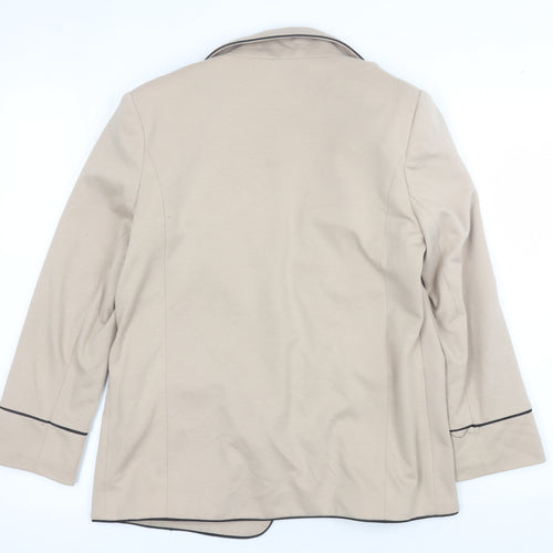 Wallis Beige Suit Jacket Women's Size 8 Long Sleeve