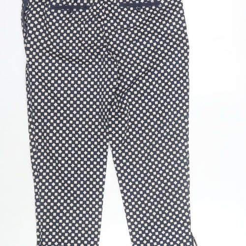 Jasper Conran Women's Blue Geometric Trousers Size 10