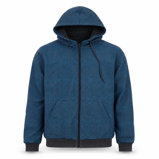 Front view of REVsport Men's Blue Geometric Track Jacket L