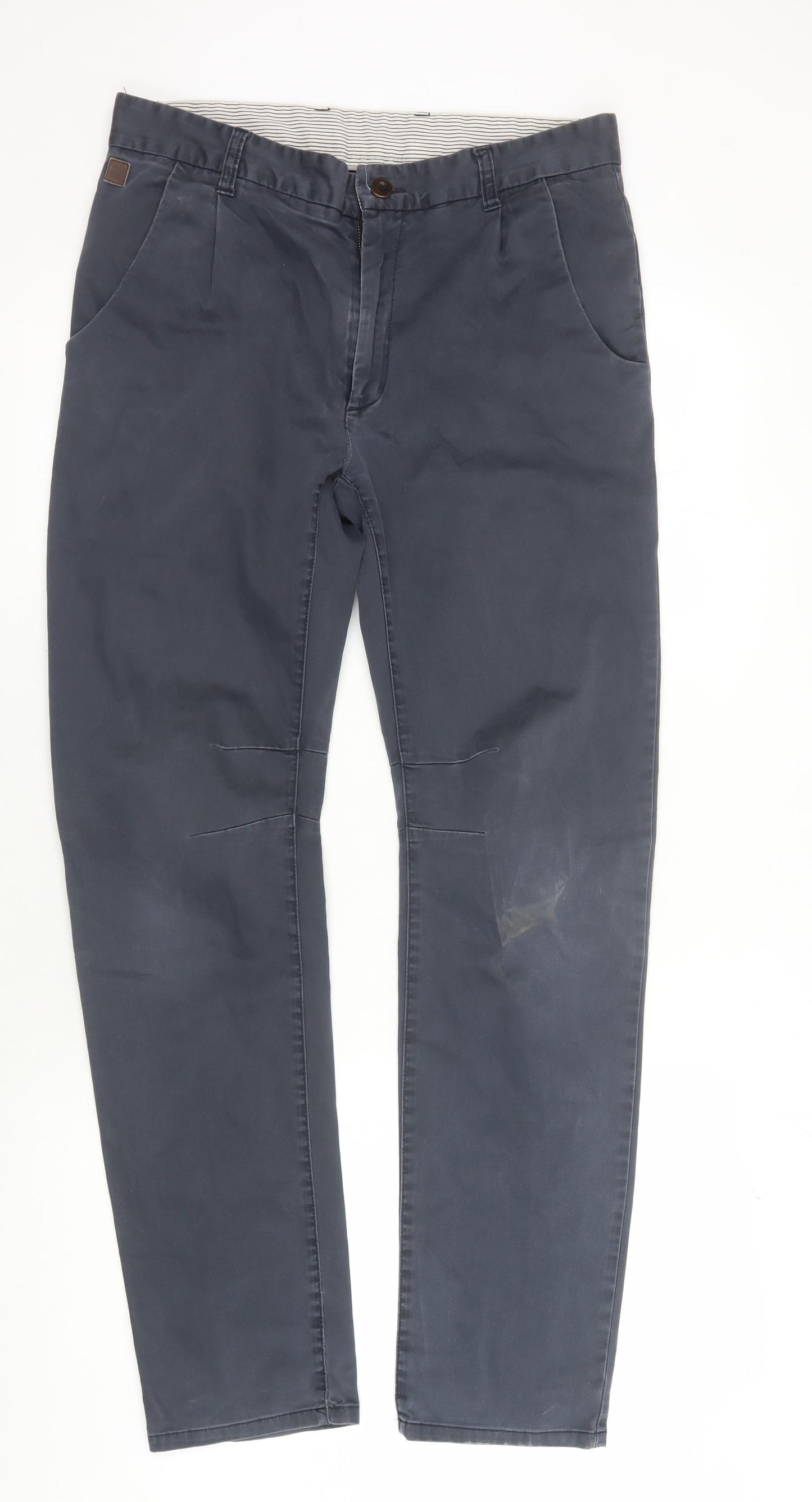 Zara Men's Blue Chino Trousers, Size 38