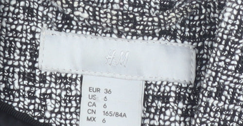 H&M Women's Grey Bouclé Blazer, Size 8, Lined, Excellent
