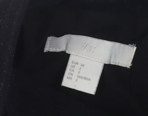 H&M Women's Black Pea Coat Size 6 - Classic Style