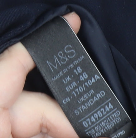 Marks and Spencer Women's Black Sheath Dress Size 18