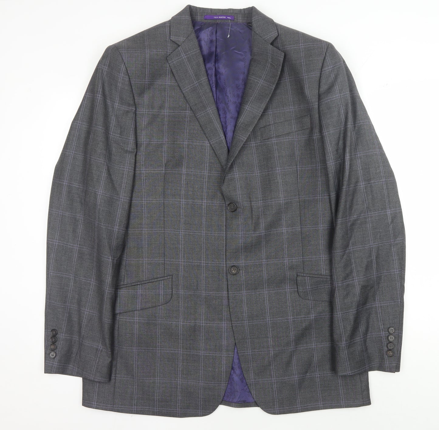Ted Baker Men's Grey Check Blazer, 42L