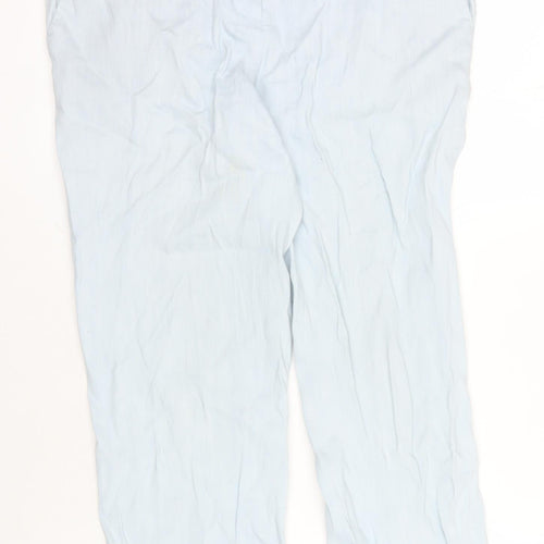Jigsaw Women's Blue Linen Trousers Size 10