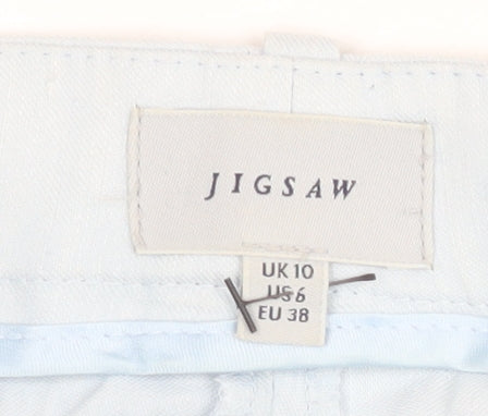 Jigsaw Women's Blue Linen Trousers Size 10
