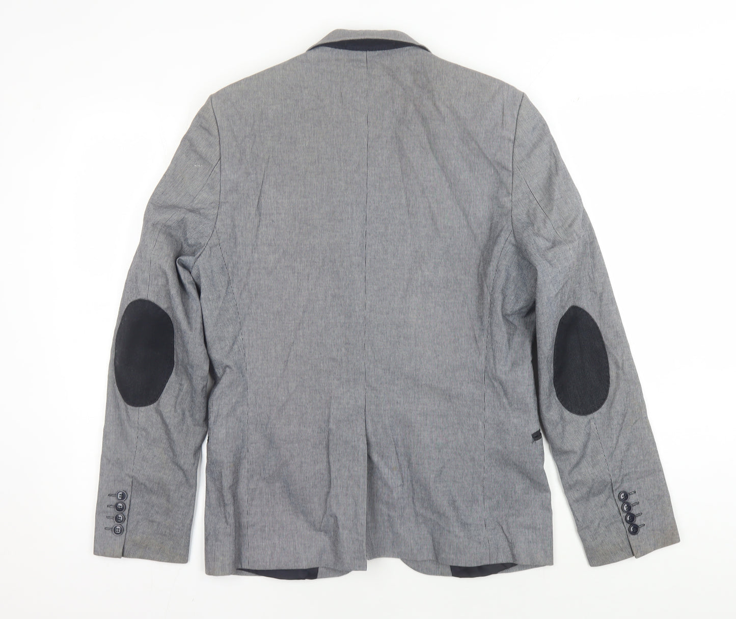 H&M Men's Grey Suit Jacket - Size 38R, Perfect for Any Occasion