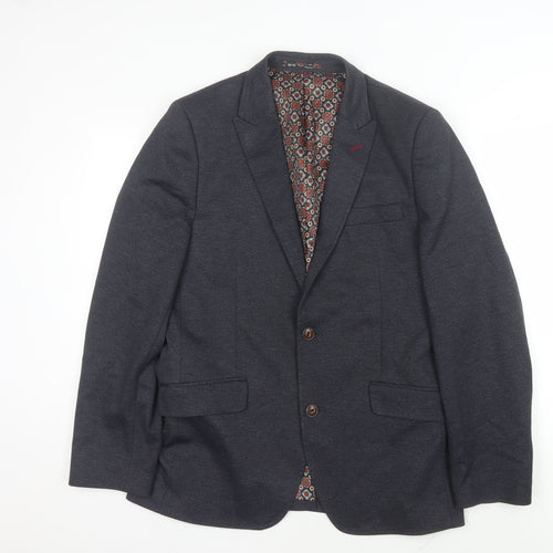 Feraud Men's Grey Blazer 40, Single-Breasted Jacket