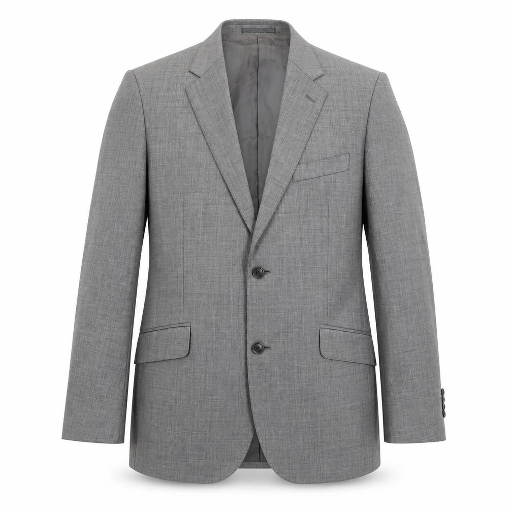 Front view of T.M. Lewin Men's Grey Wool Blazer Jacket 39R