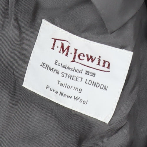 T.M. Lewin Men's Grey Wool Blazer Jacket 39R