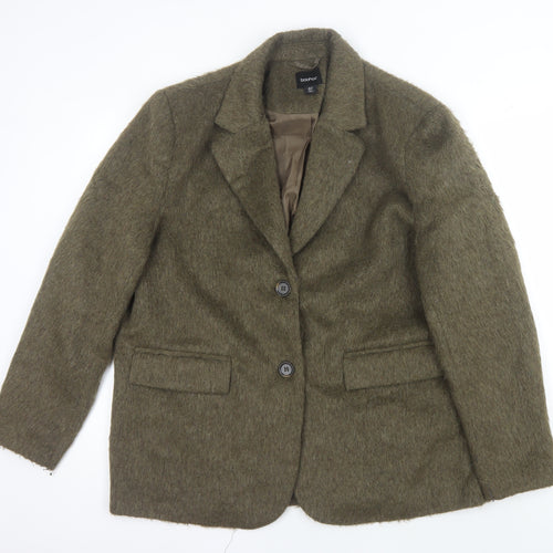 Boohoo Women's Brown Blazer Size 12 Button Workwear
