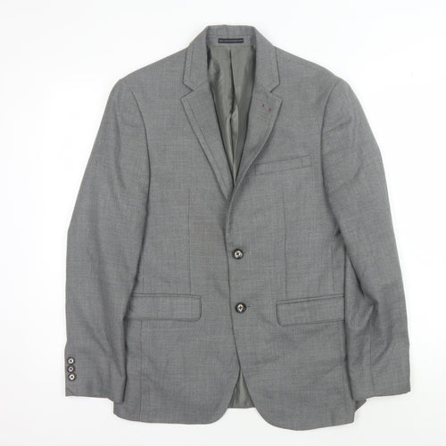 Louis Philippe Grey Suit Jacket Men's Slim Fit 38