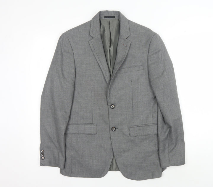 Louis Philippe Grey Suit Jacket Men's Slim Fit 38