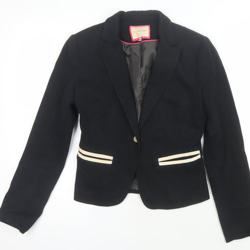 Bershka Women's Black Blazer, M, Regular Fit, Lined