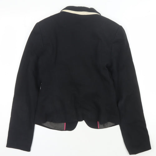 Bershka Women's Black Blazer, M, Regular Fit, Lined