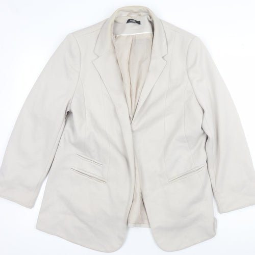 Wallis Women’s Beige Blazer Size 16, Classy Lined Jacket