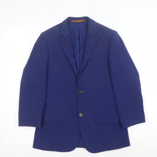 ONE SIX5IVE Boys Blue Slim Fit Blazer - 30S Formal Wear