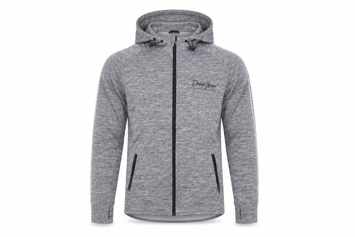 Front view of Tombo unisex grey basic jacket, size M, for gym
