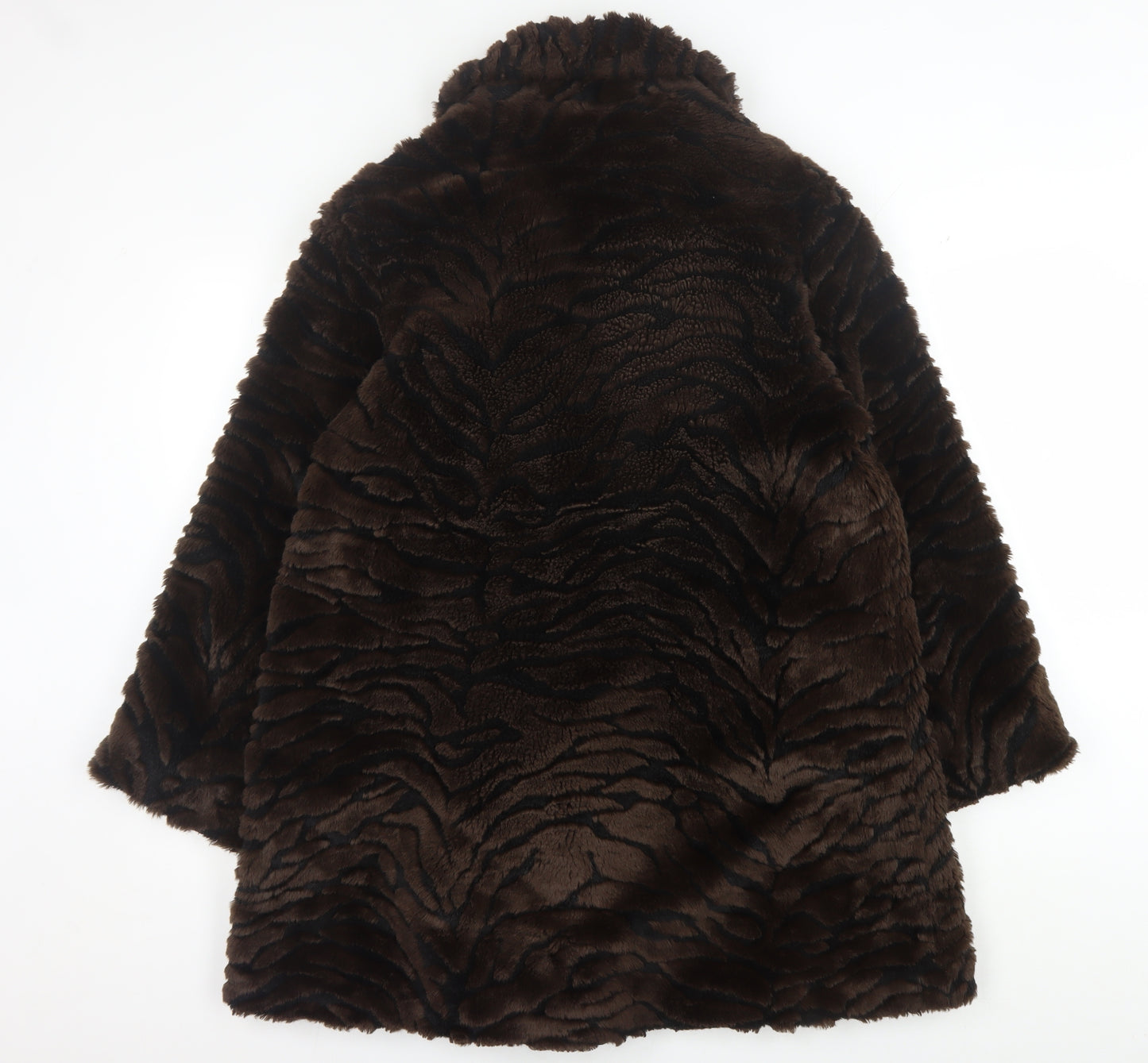 Furnatic Women's Brown Faux Fur Coat S