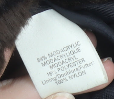 Furnatic Women's Brown Faux Fur Coat S