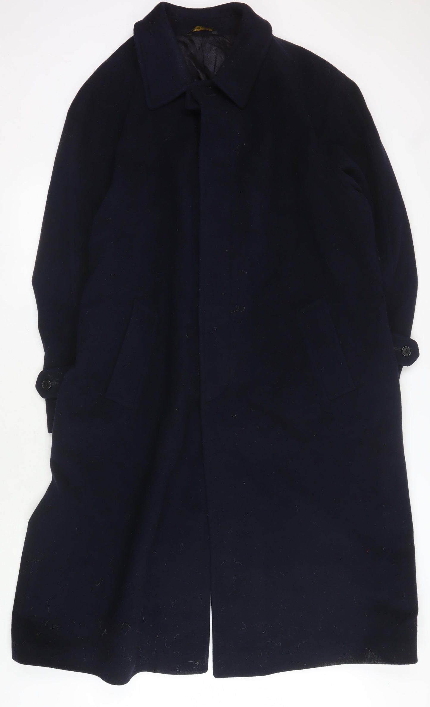 Marks and Spencer Men's Navy Wool Cashmere Overcoat XL