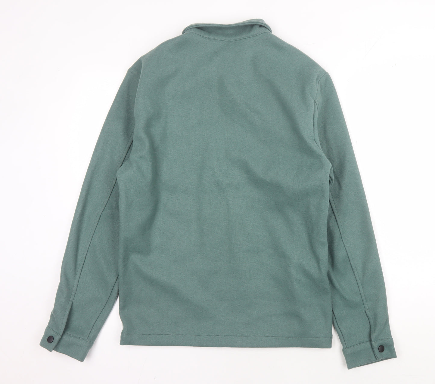 Manfinity Men's Green Fleece Long Sleeve Shirt S