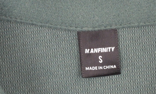 Manfinity Men's Green Fleece Long Sleeve Shirt S