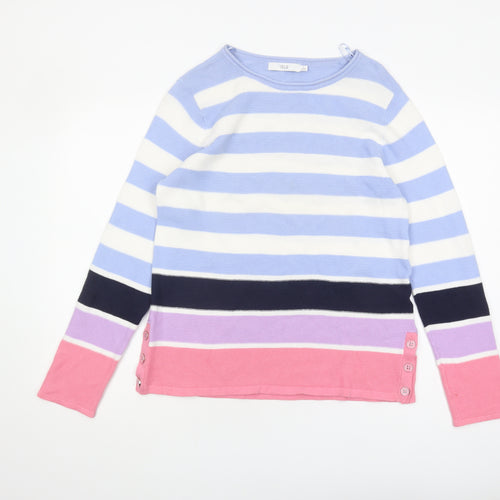 Isle Women's Multicoloured Striped Pullover Jumper S