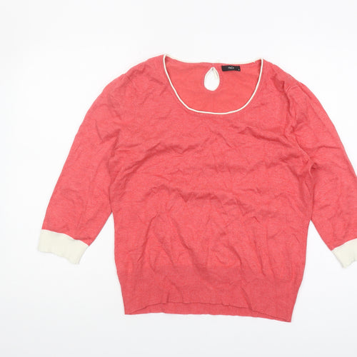 M&Co Women's Pink Pullover Jumper Size 14