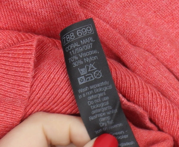 M&Co Women's Pink Pullover Jumper Size 14