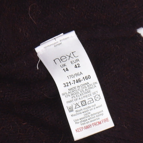Next Women's Black V-Neck Pullover Jumper Size 14