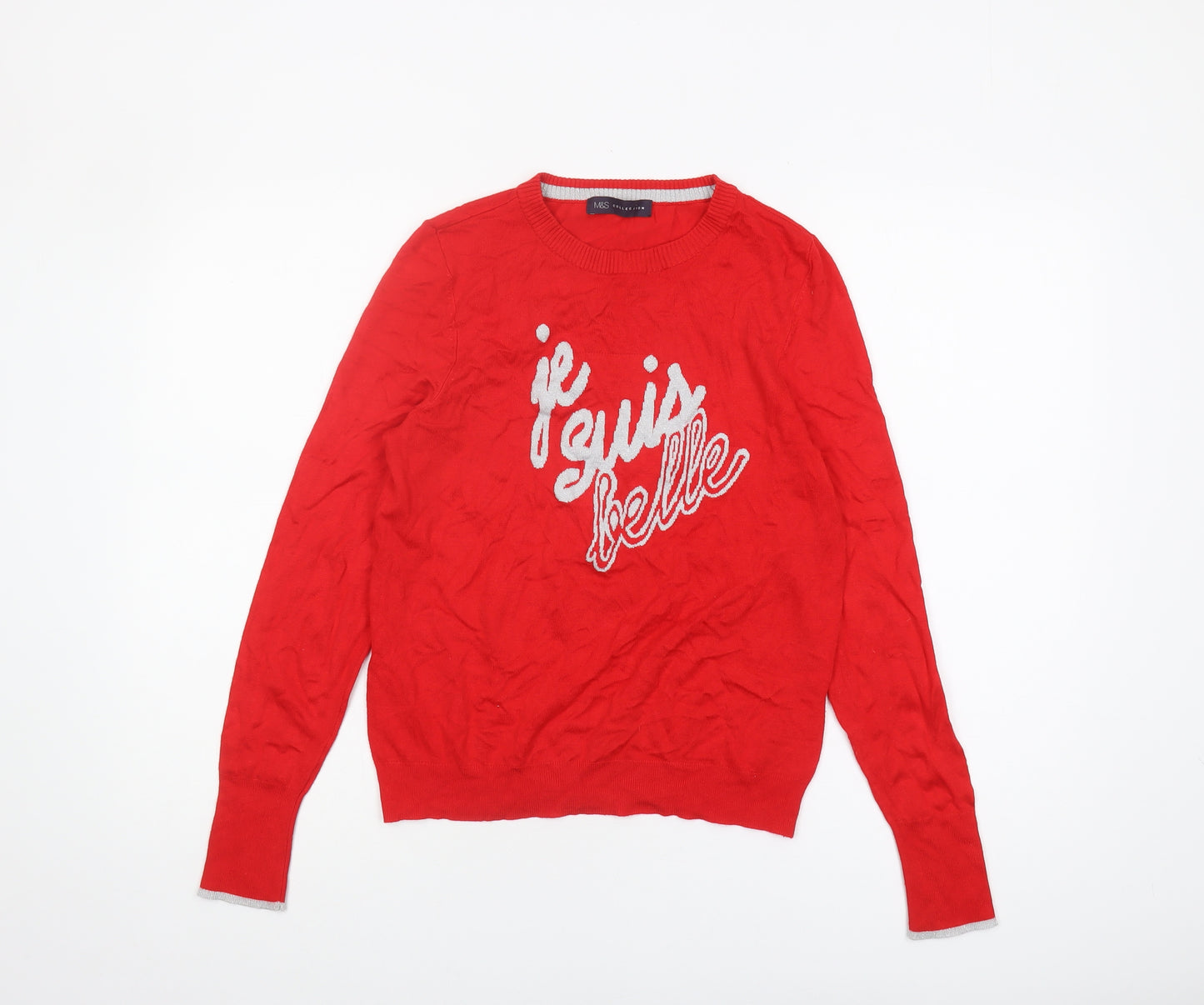 Marks and Spencer Women's Red Pullover Jumper Size 10