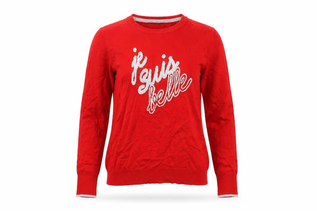 Front view of Marks & Spencer Women's Red jumper, size 10