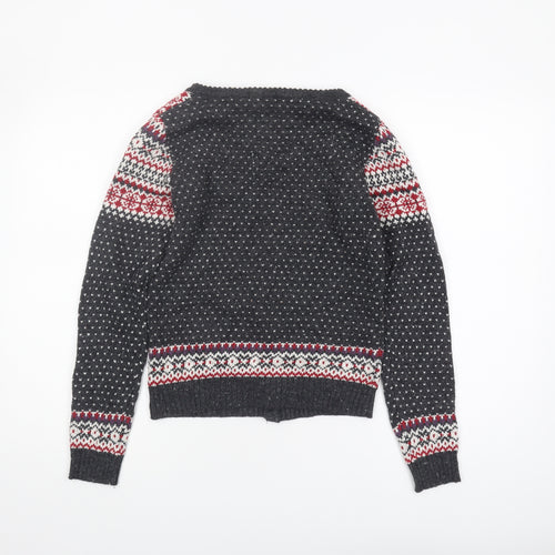 Fat Face Women's Multicoloured Fair Isle Cardigan - Size 8