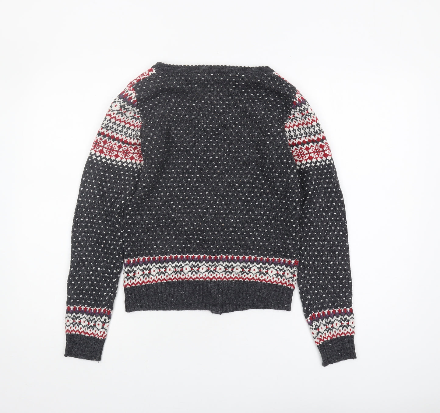 Fat Face Women's Multicoloured Fair Isle Cardigan - Size 8