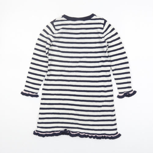 The Little White Company Girls Striped Pullover Jumper 4-5Y Multicoloured