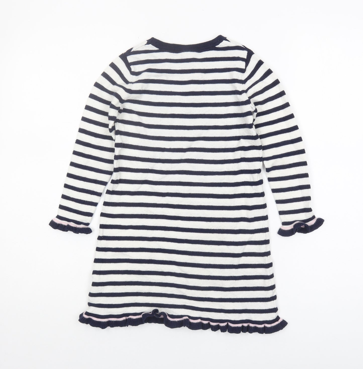 The Little White Company Girls Striped Pullover Jumper 4-5Y Multicoloured