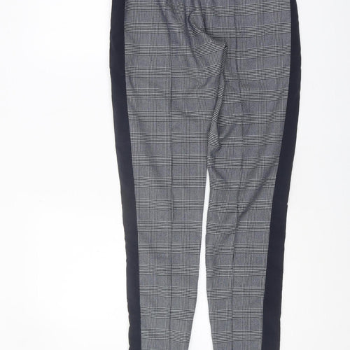 Prèvu Women's Grey Jogger Trousers S Check Pattern