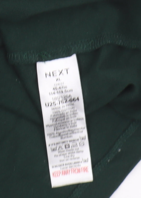 Next Men's Green XL Argyle Short Sleeve T-Shirt